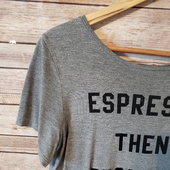 Old Navy Espresso Then Proseco Gray Top Medium - Picture 3 of 7